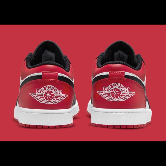 NEW Nike Air Jordan 1 Low Bred Toe Chicago Red Black (Size US Men's) - Picture 12 of 15